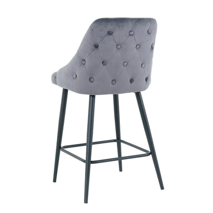 Half-bar chair Deka, Gray Velvet 