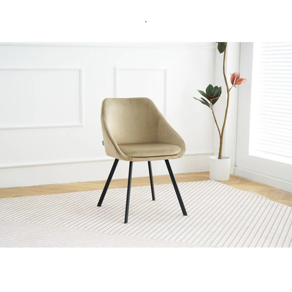 Chair Ghana, Beige Velvet 