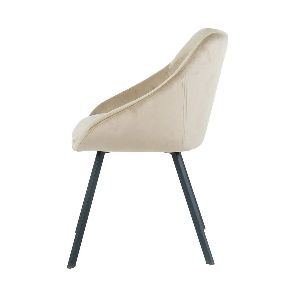 Chair Ghana, Beige Velvet 