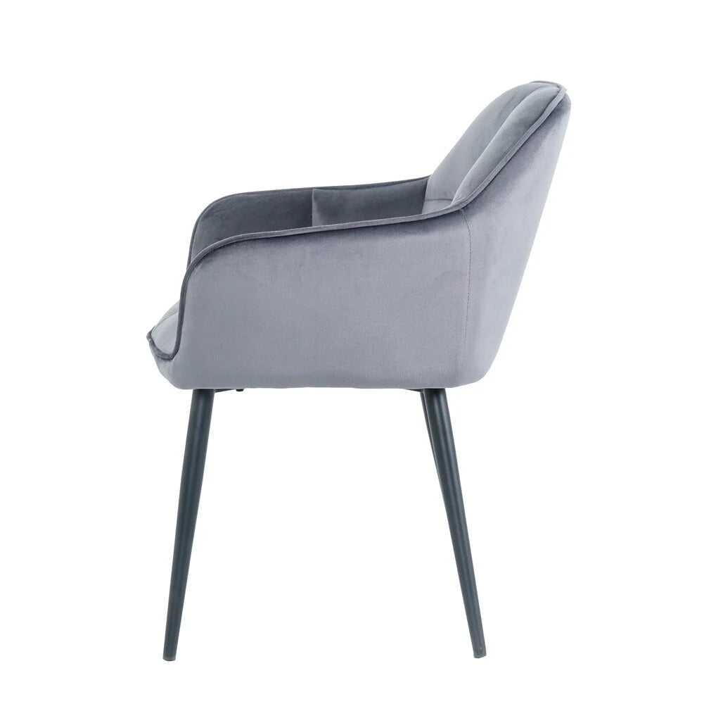 Chair Sola, Gray Velvet 