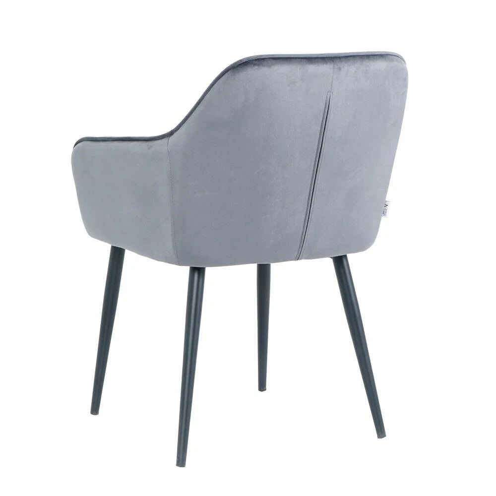 Chair Sola, Gray Velvet 