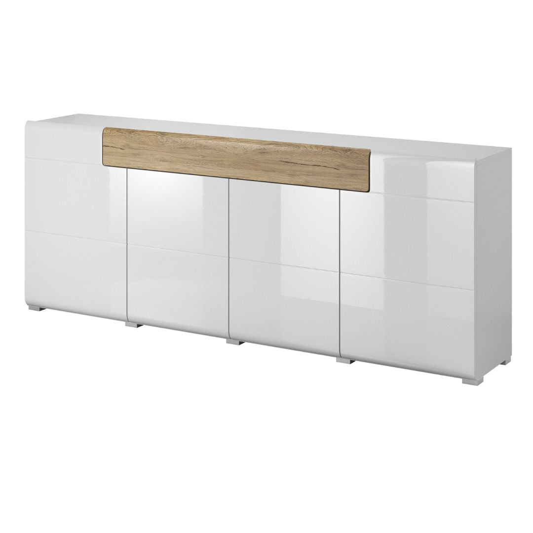 TOLEDO WM - Chest of drawers 4 doors 1 drawer / White