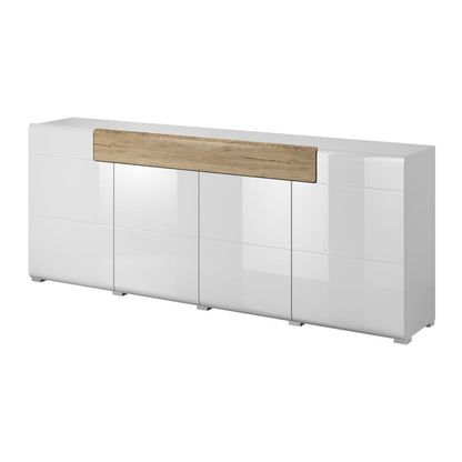 TOLEDO WM - Chest of 4 Doors and 1 Drawer / San Remo Oak/White Gloss