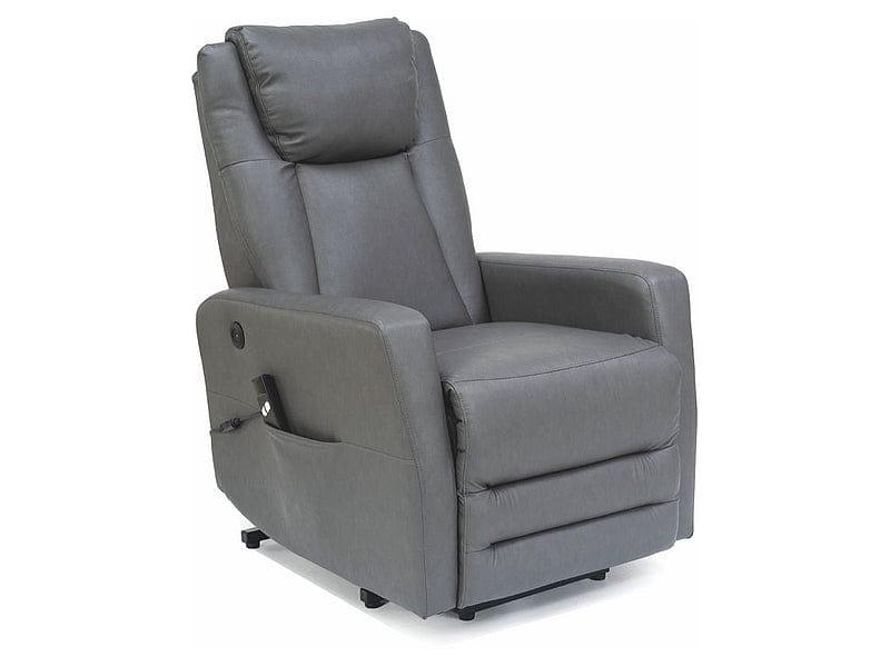 Atpūtas krēsls ADONIS RECLINER (VERTIKĀLA FUNKCIJA) SINTĒTISKĀ ĀDA BUFALO PELĒKAIS 06 - Easy Home