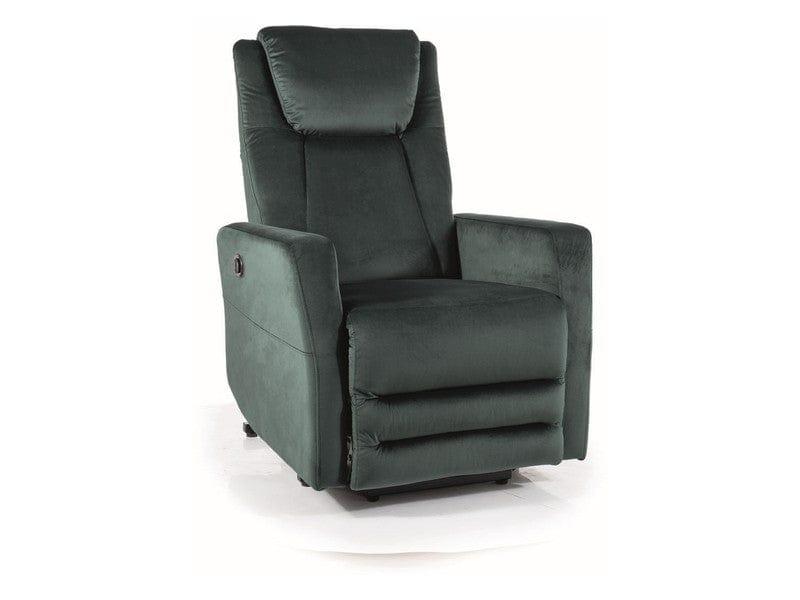 Atpūtas krēsls ADONIS RECLINER (VERTIKĀLA FUNKCIJA) VELVETS ZAĻŠ BLUVEL 78 - Easy Home