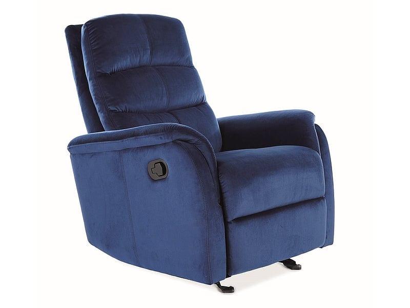 Atpūtas krēsls JOWISZ VELVET RECLINER NAVY BLUE BLUVEL 86 - Easy Home