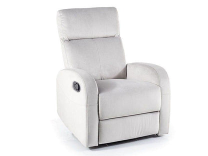 Atpūtas krēsls OLIMP RECLINER VELVET GAIŠI PELĒKS BLUVEL 03 - Easy Home