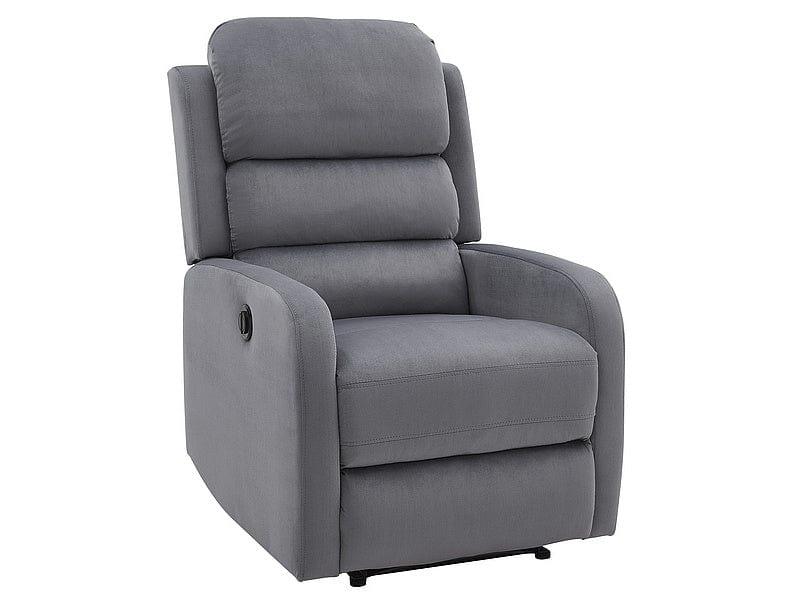 Atpūtas krēsls PEGAZ M RECLINER (MASĀŽAS FUNKCIJA) VELVETS PELĒKS BLUVEL 14 - Easy Home