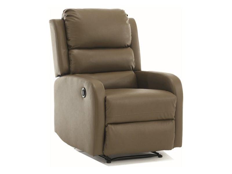 Atpūtas krēsls PEGAZ RECLINER OLIVE SINT.ĀDA BUFALO 10 - Easy Home