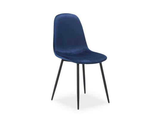 Krēsls LAPSA SAMTA MELNS RĀMIS/NAVY BLUE 91 - Easy Home